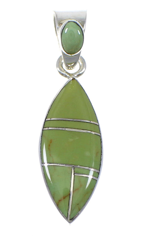Genuine Sterling Silver Turquoise Slide Pendant RX77098